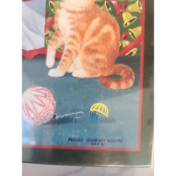 1000 Piece Puzzle Kitten Christmas 2014  29"W x 20"H New Sealed In Box - Picture 9 of 10